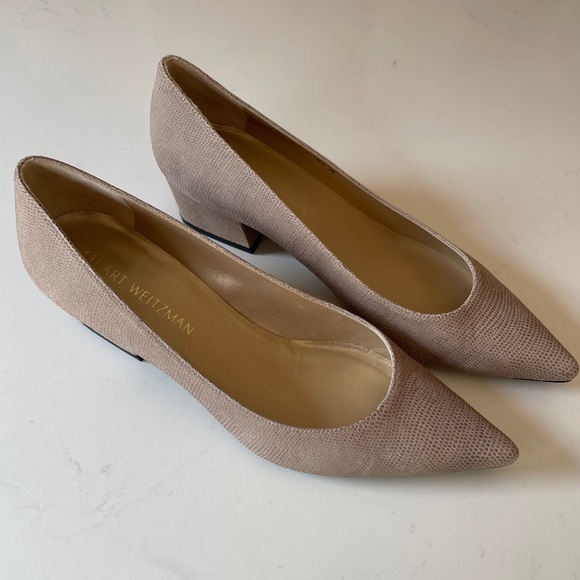 Stuart Weitzman Fawn Goose Bump Heels 8.5M - Picture 2 of 10